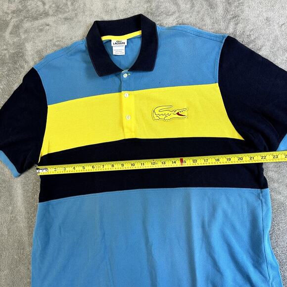 Men’s Vintage Lacoste Polo Shirt – XL – Big Gator – Preppy - Picture 8 of 11